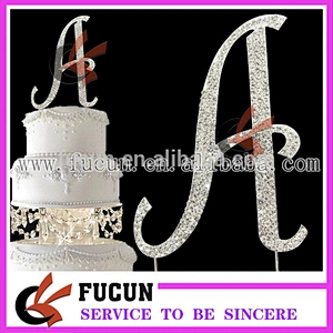 silver wedding cake toppers crystal rhinestone cake cupcake wholesale