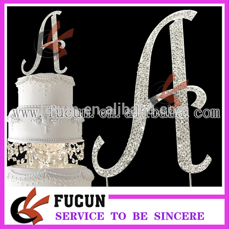silver wedding cake toppers crystal rhinestone cake cupcake wholesale