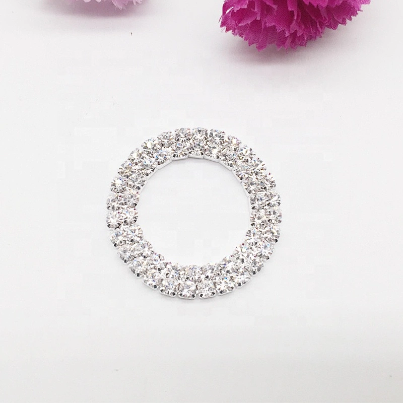 custom round rhinestone silver metal buckle side release swimwear connector for bikini