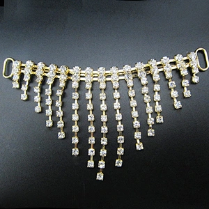 Wholesale Rhinestone Gold Tassels Haunch Hanging Bikini Connector