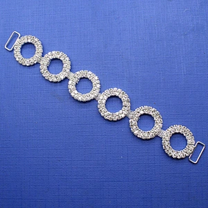 2018 New style crystal diamond silver metal bikini connectors chain