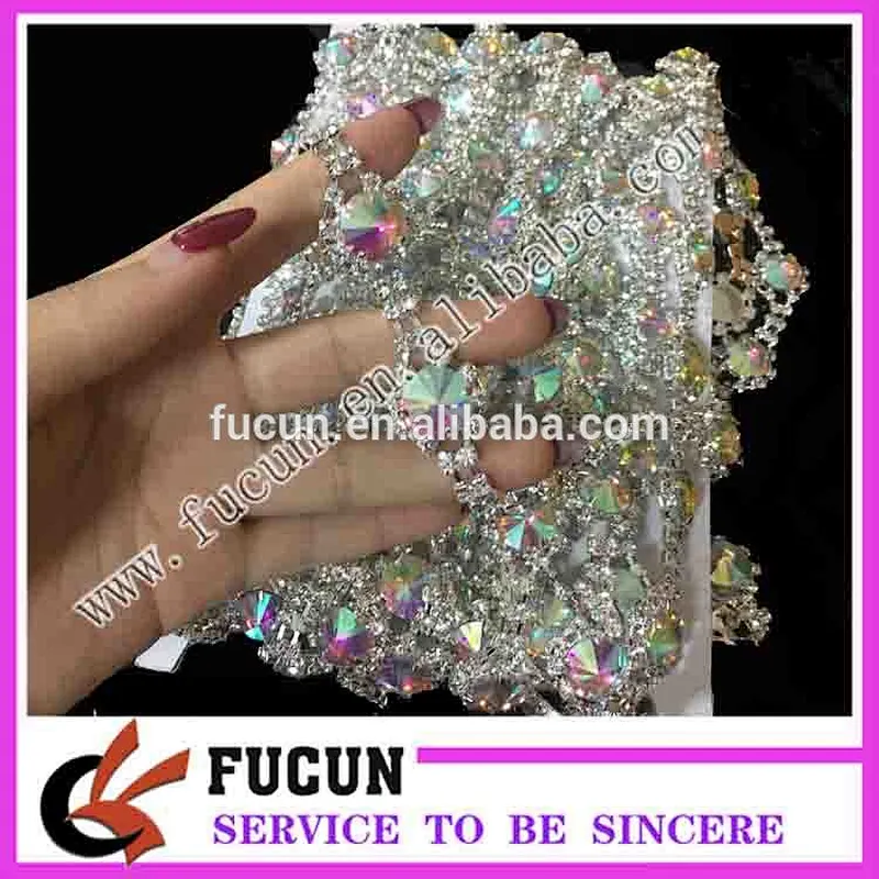 shinny crystal AB rhinestone trimming for garment accessories and dance dress
