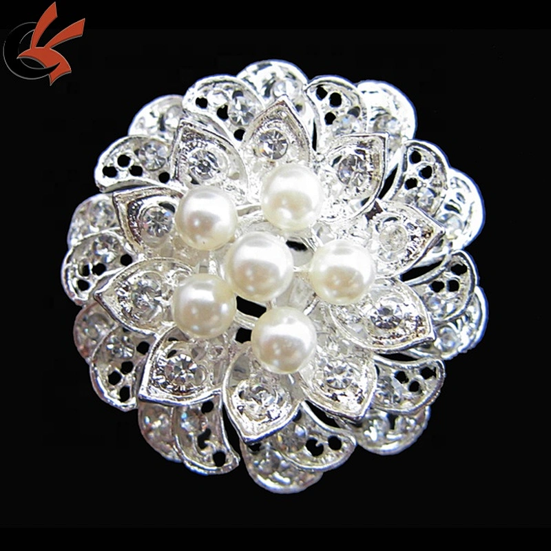cake shape pearl brooch for wedding