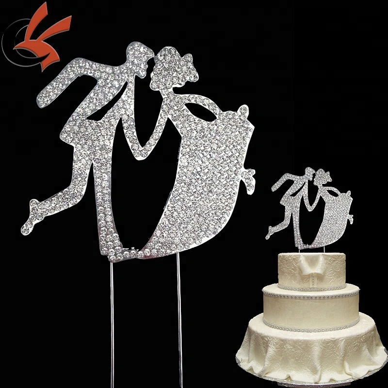Mr and Mrs Wedding Rhinestone Cake Topper Decoration