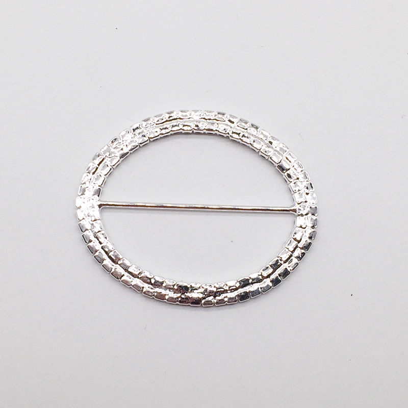 Customise Scarf Ring Oval Design Shape Rhinestone Ribbon Slider Buckle