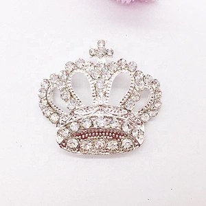 popular style rose gold crown brooch for wedding rhinestone crystal buckle