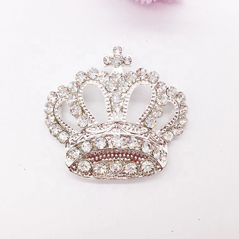 popular style rose gold crown brooch for wedding rhinestone crystal buckle