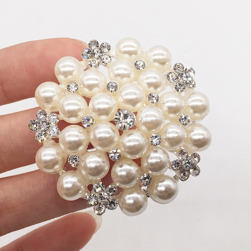 ladies women fancy flower sandal decoration pearl jewelry buckle for shoes