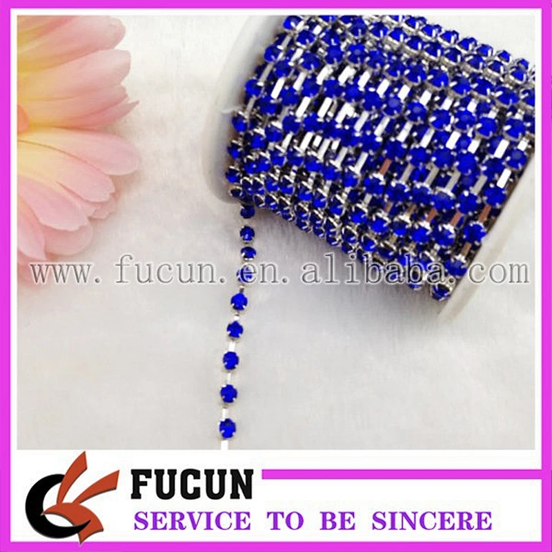wholesale clear sparse rhinestone cup chain SS6,SS10,SS12,SS16,SS18 rhinestone