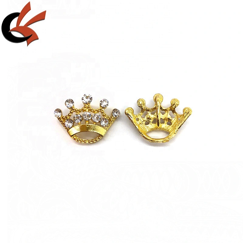Hot Sale Small gold crown buckle slider tiara crystal buckles