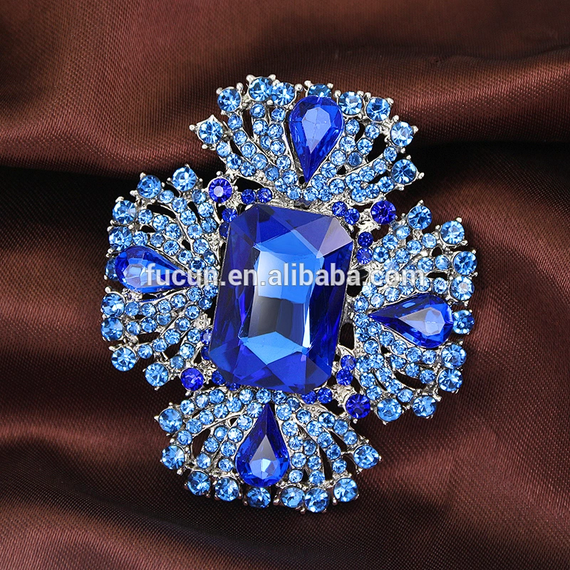 custom beautiful wedding gifts crystal large brooch pin women
