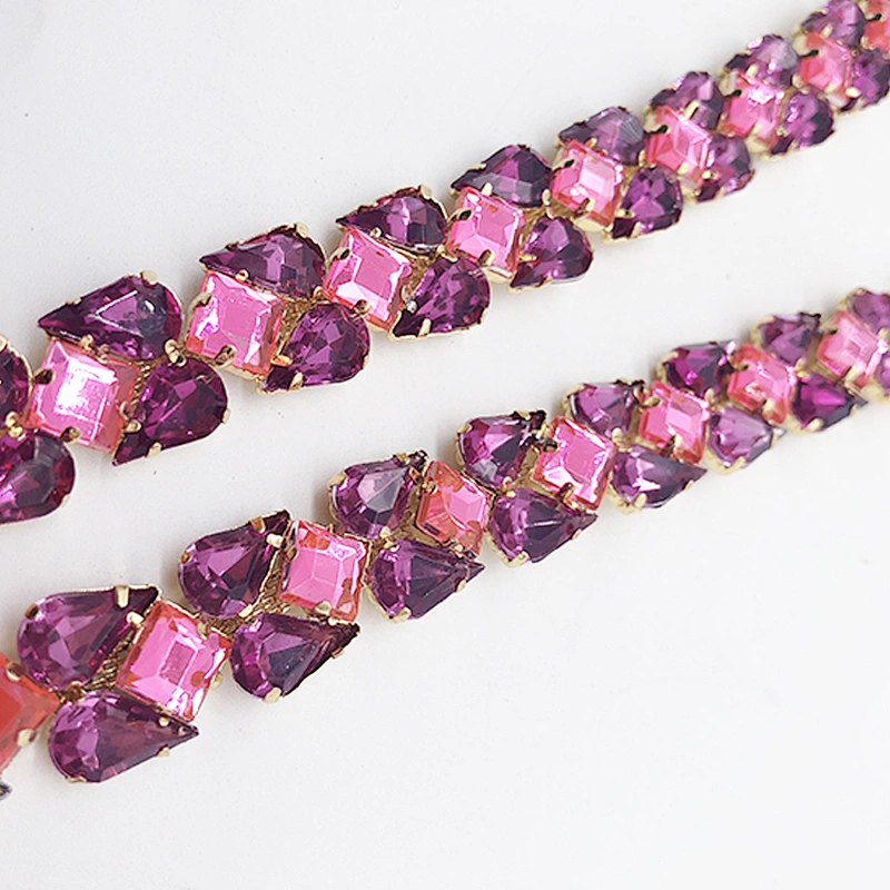 Rhinestone Chain Garment Accessories trimming 10yards/roll crystal Rhinestone Chain