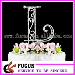 2018 Marvellous alphabet w rhinestone cake toppers for wedding