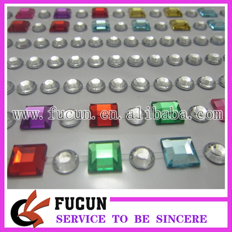 Wholesale acrylic rhinestone gem sticker diamond crystal sticker