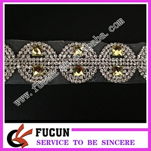 Iron-on chaton reel crystal diamante bling ribbon burlesque corset party dress
