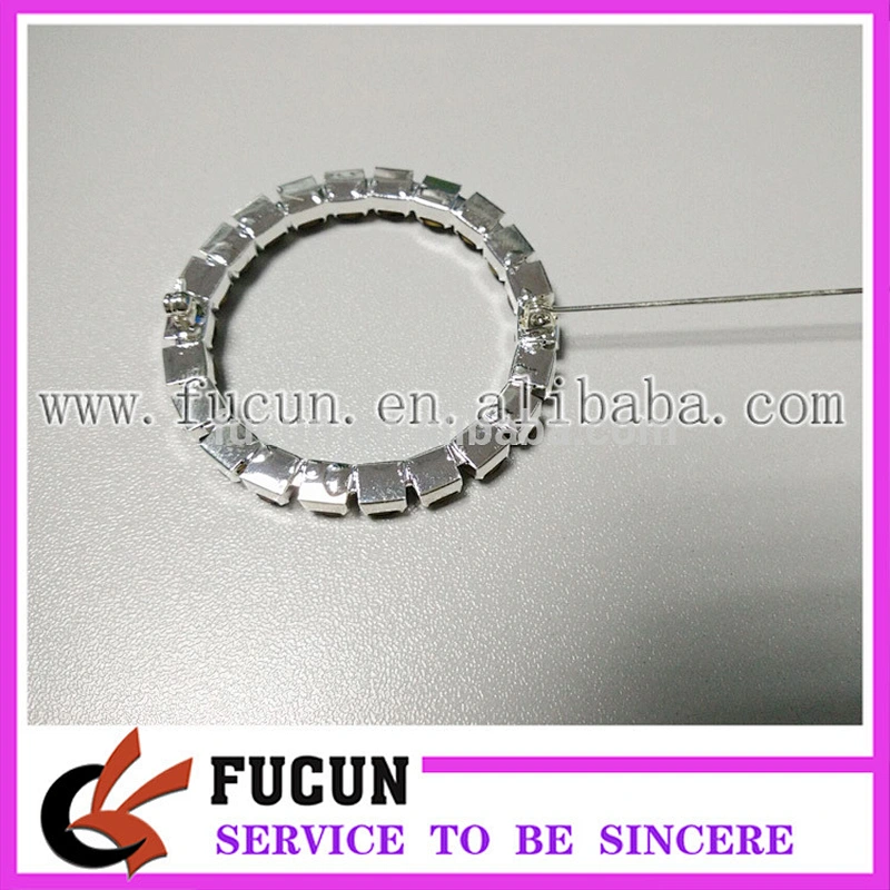 40mm inner fashion colorful rhinestone metal buckles for bag/shoes/garment
