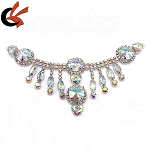 Carnival dress rhinestone connector appliques crystal bikini connector