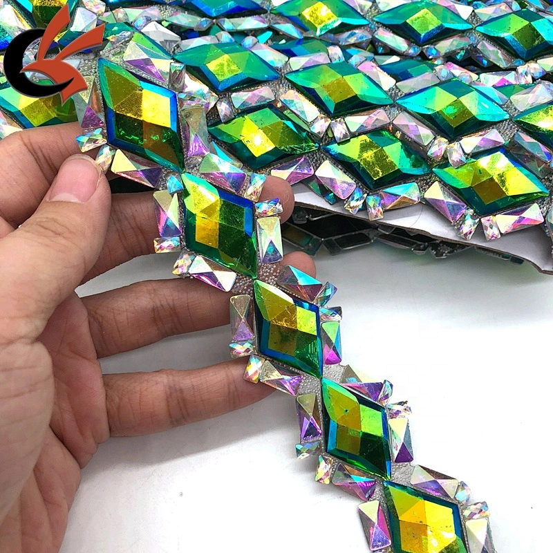 Green AB colors Resin heat transfer applique tape hot fix trimming tape