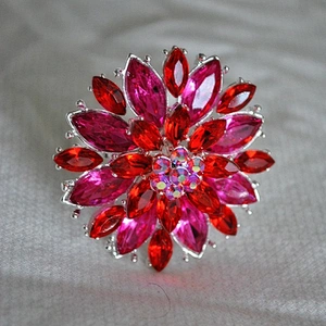 wedding decorative crystal red acrylic diamond napkin ring wholesale