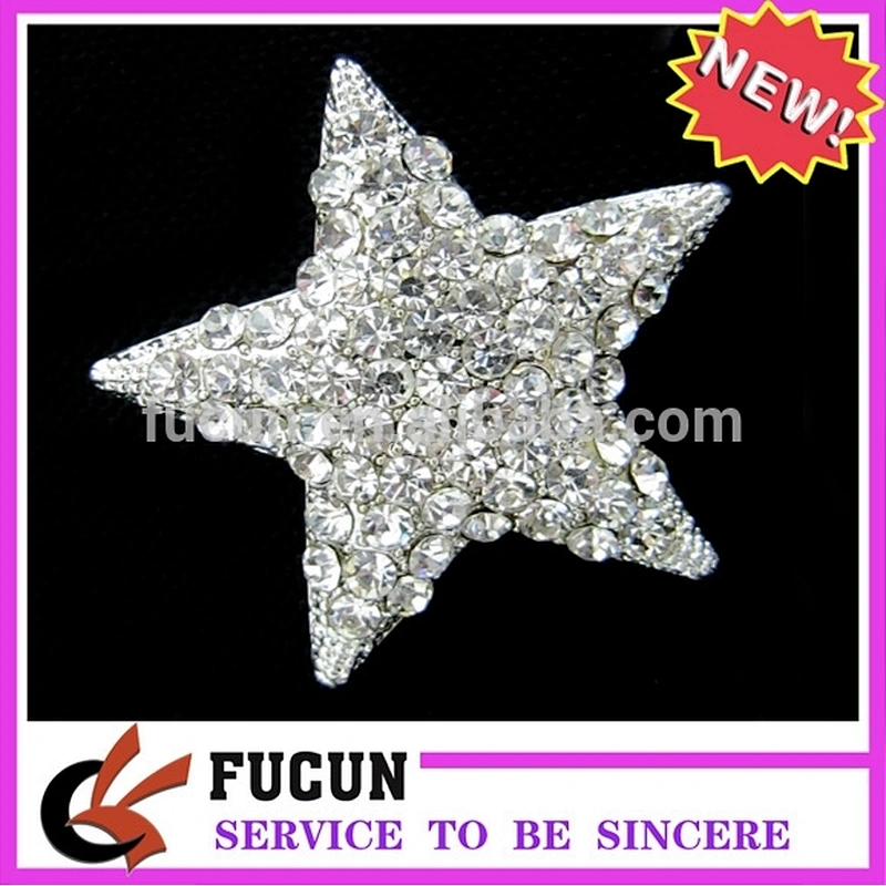 wholesale fashion blue flower/star brooch embellishment for wedding invitation