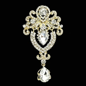 Fashion design best quality cheap crystal wedding brooch bulk rhinestone brooch