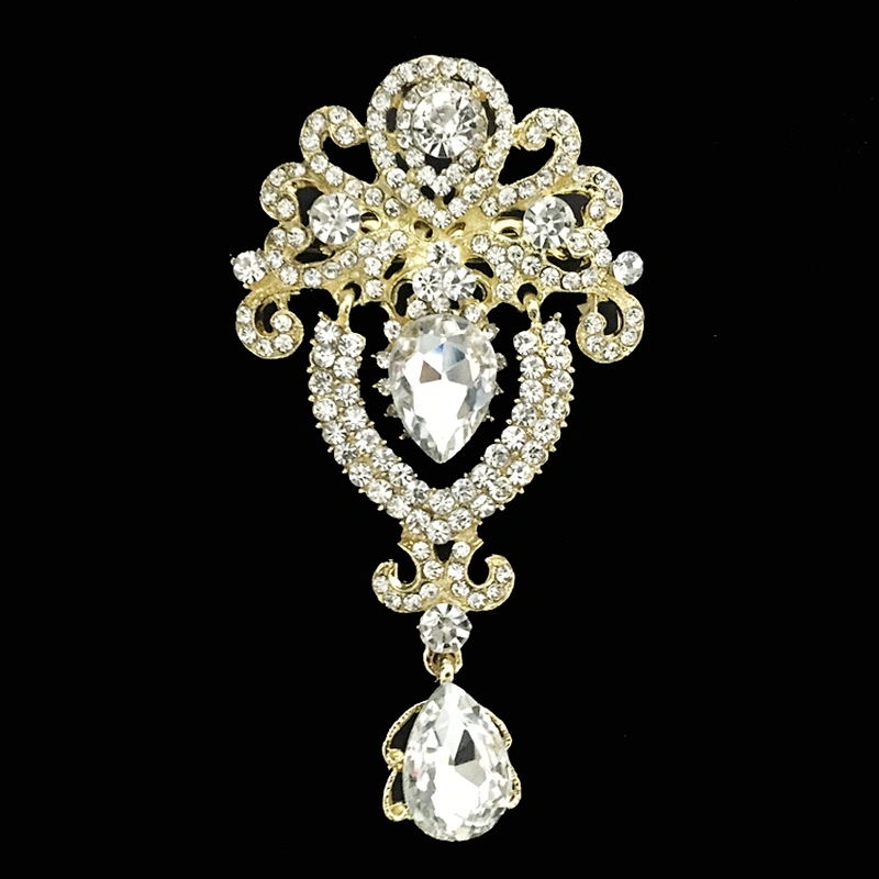Fashion design best quality cheap crystal wedding brooch bulk rhinestone brooch