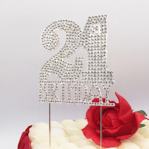 New Market Birthday decoration and party even supplies 21th Happy Birthday Cake Topper