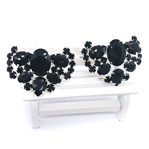 2019 New Antique Black glass rhinestone decorative shoe buckles