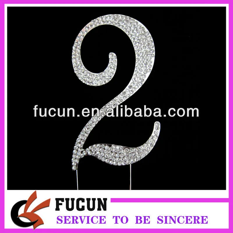 Elegant number cake toppper 