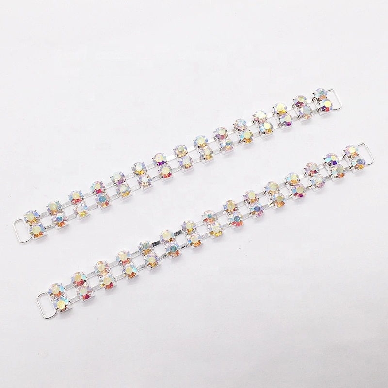 High Quality Korean Rhinestone ss28 Crystal AB Stone Bikini Connector for Swimsuit