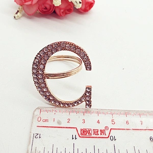 sparkle Metal wedding supplies rhinestones napkin ring for decoration