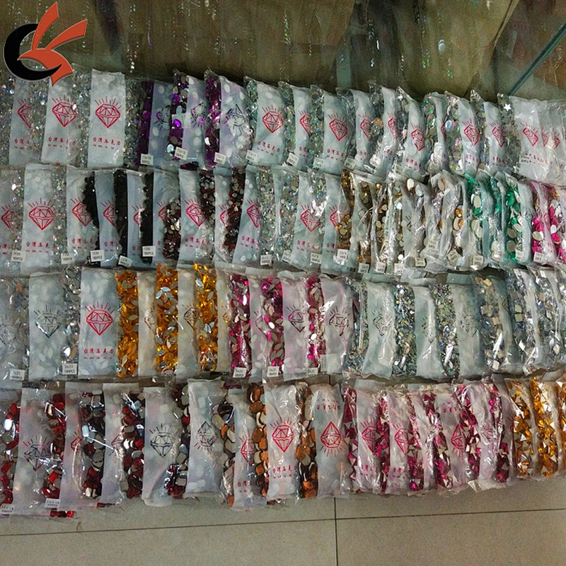 Custom Round Sew On Assorted color Loose Acrylic Rhinestone