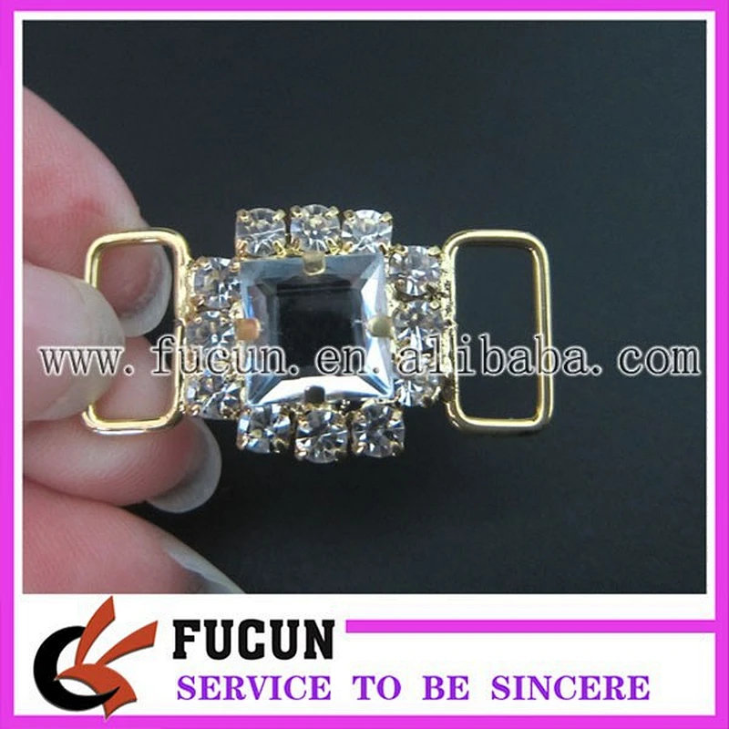 Hot sale micro rhinestone bikini connector for swimwear wholesale
