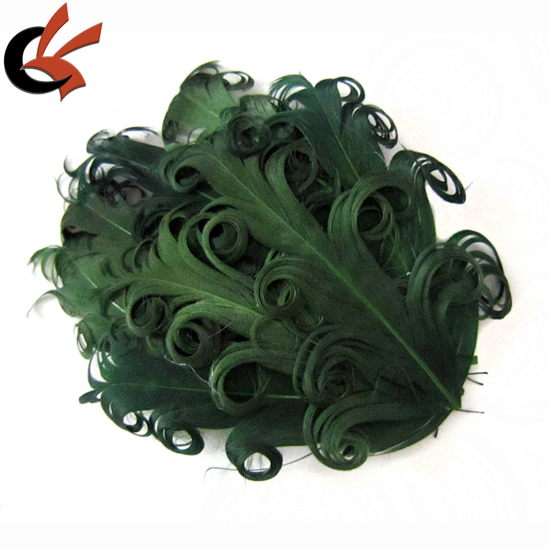 ArmyGreen Nagorie Curly Goose feather pads