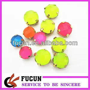 colorful rhinestone with prongs