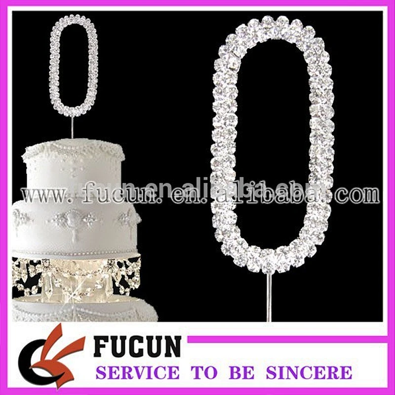 hot sale birthday rhinestone number cake for wedding decoration