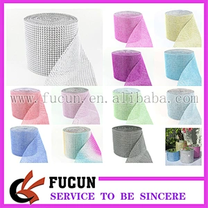 4.75''x10yds Rhinestone Mesh Ribbon, Wedding Bling Sparkle Ribbon DIY Wedding Supplies Bling on a Roll