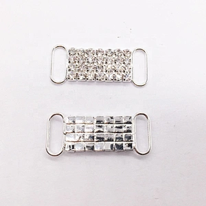 Wholesale lots bulk crystal plane rhinestone pave bikini connectors for swimwear suits