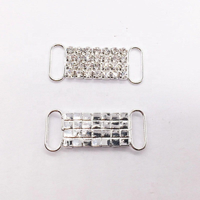 Wholesale lots bulk crystal plane rhinestone pave bikini connectors for swimwear suits