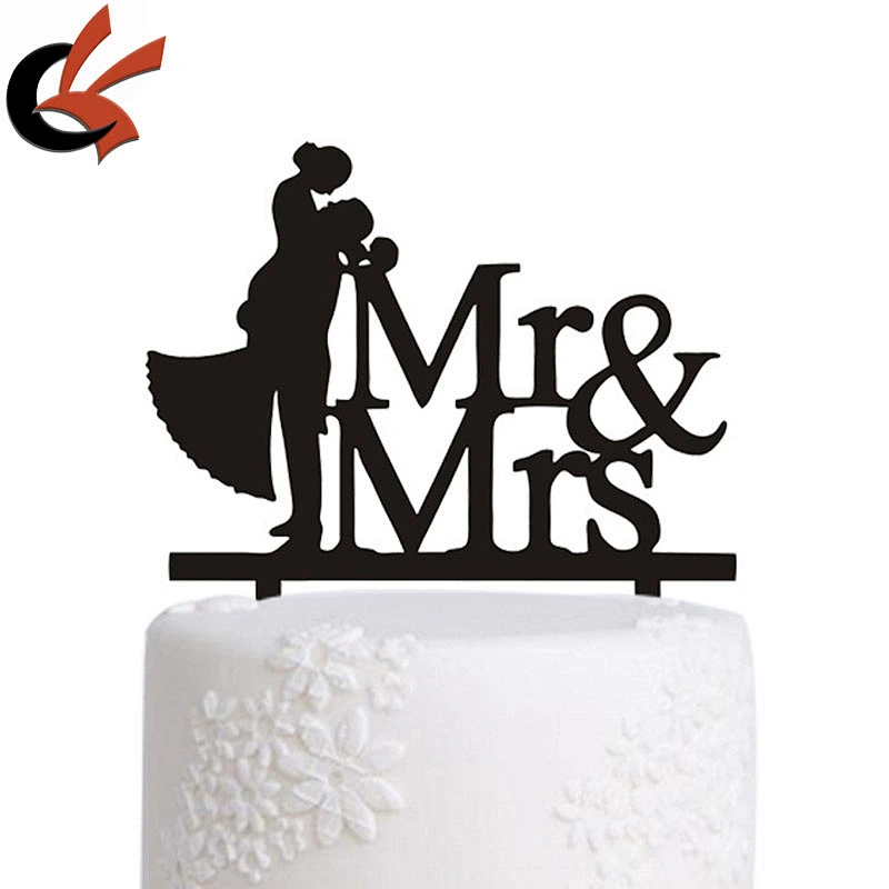 Wedding Mr & Mrs Acrylic Love Cake Topper
