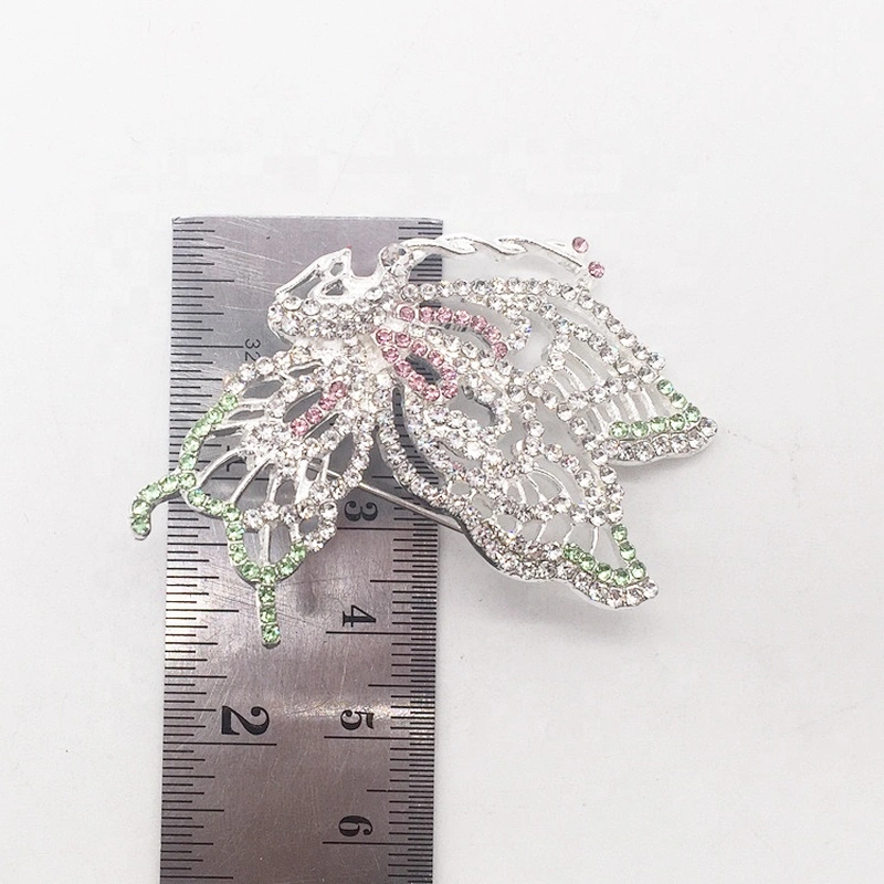 Custom Made Fashion Rhinestone Butterfly Shape Insect Brooches for Girls