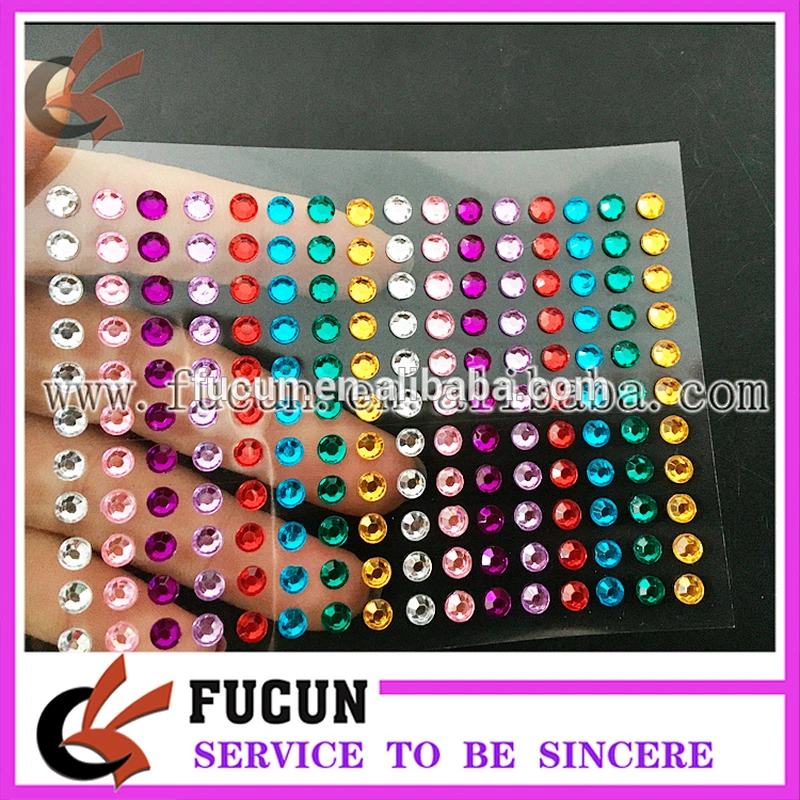 multi gem sticker sheet for Home rhinestone Decoration Use and wall decoration sticker