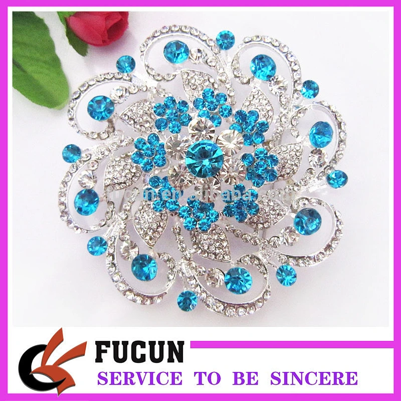 latest fashional rhinestone big brooches for wedding