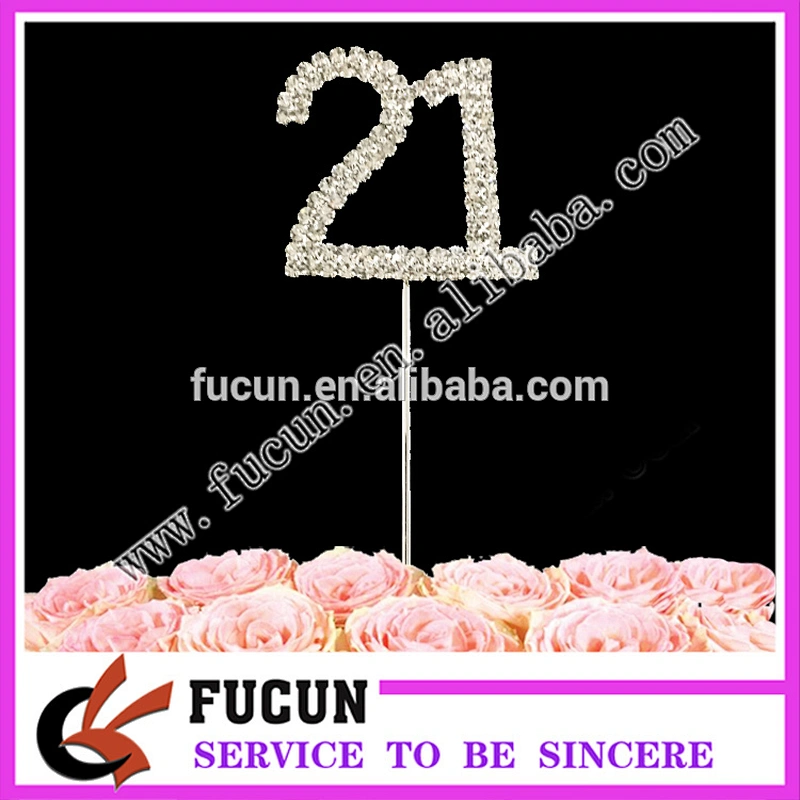 best selling items new product 2018 high quality cheaper rhinestone cake topper for party decoration