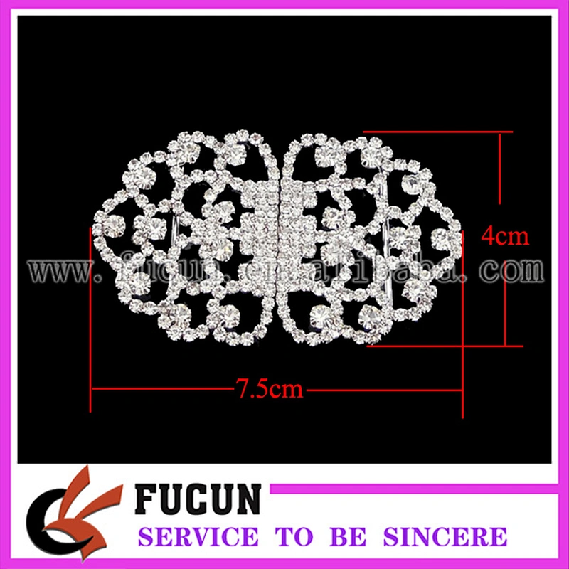 rhinestone pair buckles for wedding silk box