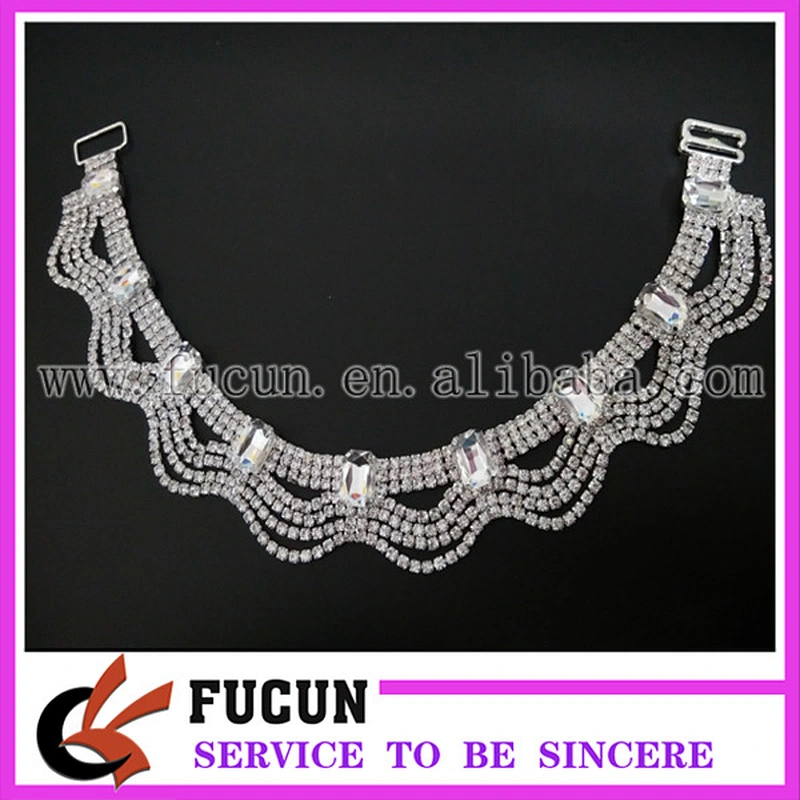 China manufacturers one piece circle Clear Rhinestone Bikini Back Connector