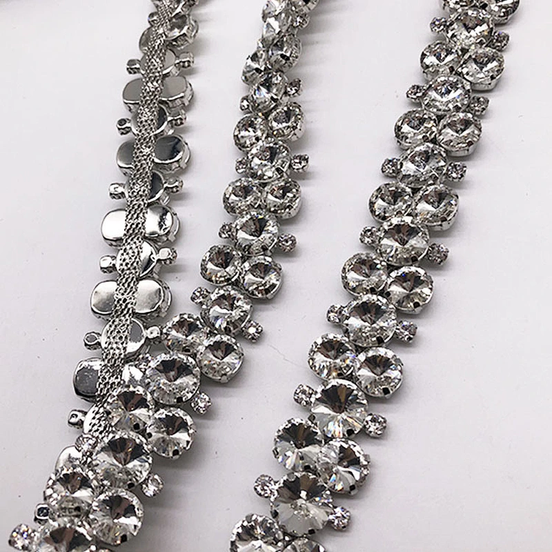 bulk  bridal wedding rhinestone crystal trimming for Jewelry Set