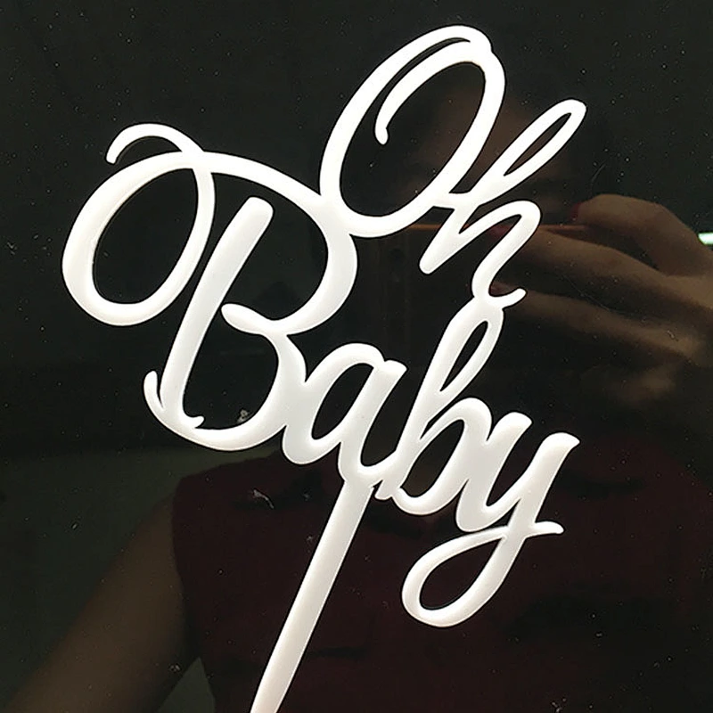Popular Series Oh baby acrylic cake topper for  Baby Party Birthday