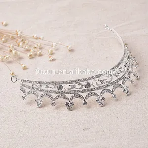 Best selling Fashion crystal rhinestone alloy bridal head crown