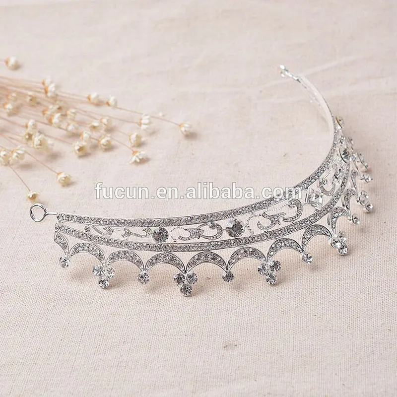 Best selling Fashion crystal rhinestone alloy bridal head crown